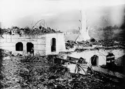 Goetheanum tras el incendio, Enero 1 de 1923