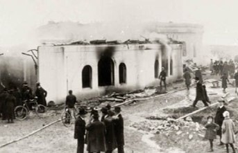 Ruinas del Goetheanum tras el incendio, Enero 1 de 1923