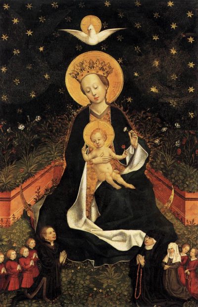 Madonna on_a_Crescent_Moon_in_Hortus_Conclusus - 15th-century_unknown_painters